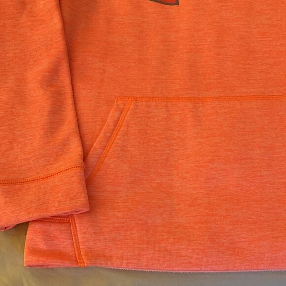 Under Armour Coldgear Hoodie Unisex Youth Large. Neon Orange. - Picture 3 of 8
